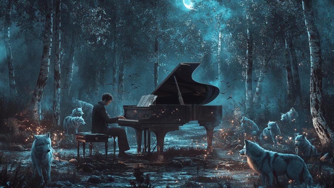 Quel pianiste vit avec des loups ? Quand l’art-therapie cree des liens uniques avec les canides sauvages
